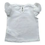 Miss Grant T-Shirt Girocollo Tinta Unita con Stampa In Contrasto per Neonata MG1336X BIANCO MISS GRANT 