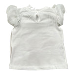 Miss Grant T-Shirt Girocollo tinta unita con Stampa In Contrasto Bianco per Neonata MG1336XX BIANCO MISS GRANT 
