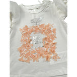 Miss Grant T-Shirt Girocollo tinta unita con Stampa In Contrasto Bianco per Neonata MG1336XX BIANCO MISS GRANT 