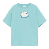 Missoni T-Shirt Girocollo Tinta Unita con Stampa per Bambino GW8P51 VERDE ACQUA MISSONI 