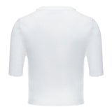 Missoni T-Shirt Tinta Unita con Stampa A Costine per Bambina MU9A41 PANNA MISSONI 