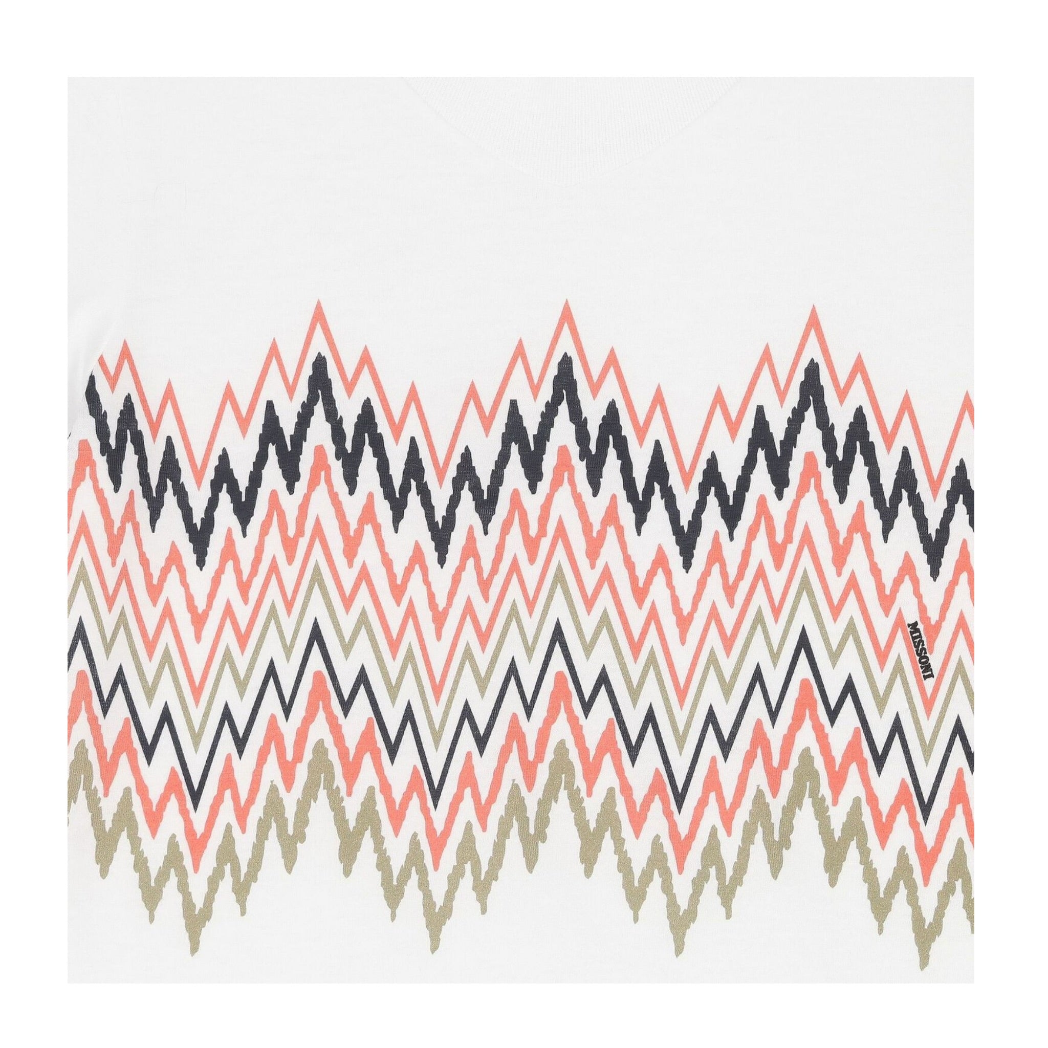 Missoni T-Shirt Girocollo Tinta Unita con Stampa per Bambino MW8P91 BIANCO MISSONI 