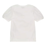 Monnalisa T-Shirt Girocollo Tinta Unita con Stampa per Bambina 113609SL BIANCO MONNALISA 