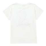 Monnalisa T-Shirt Girocollo Tinta Unita con Orsi per Bambina 119615 BIANCO MONNALISA 
