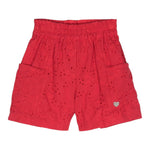 Monnalisa Short Tinta Unita Traforato con Elastico In Vita per Bambina 11C41 ROSSO MONNALISA 