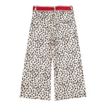 Monnalisa Pantalone Tinta Unita con Fantasia Maculata per Bambina 11E421 BIANCO MONNALISA 