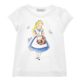 Monnalisa T-Shirt Girocollo Tinta Unita con Stampa per Neonata 11E622XXN BIANCO MONNALISA 