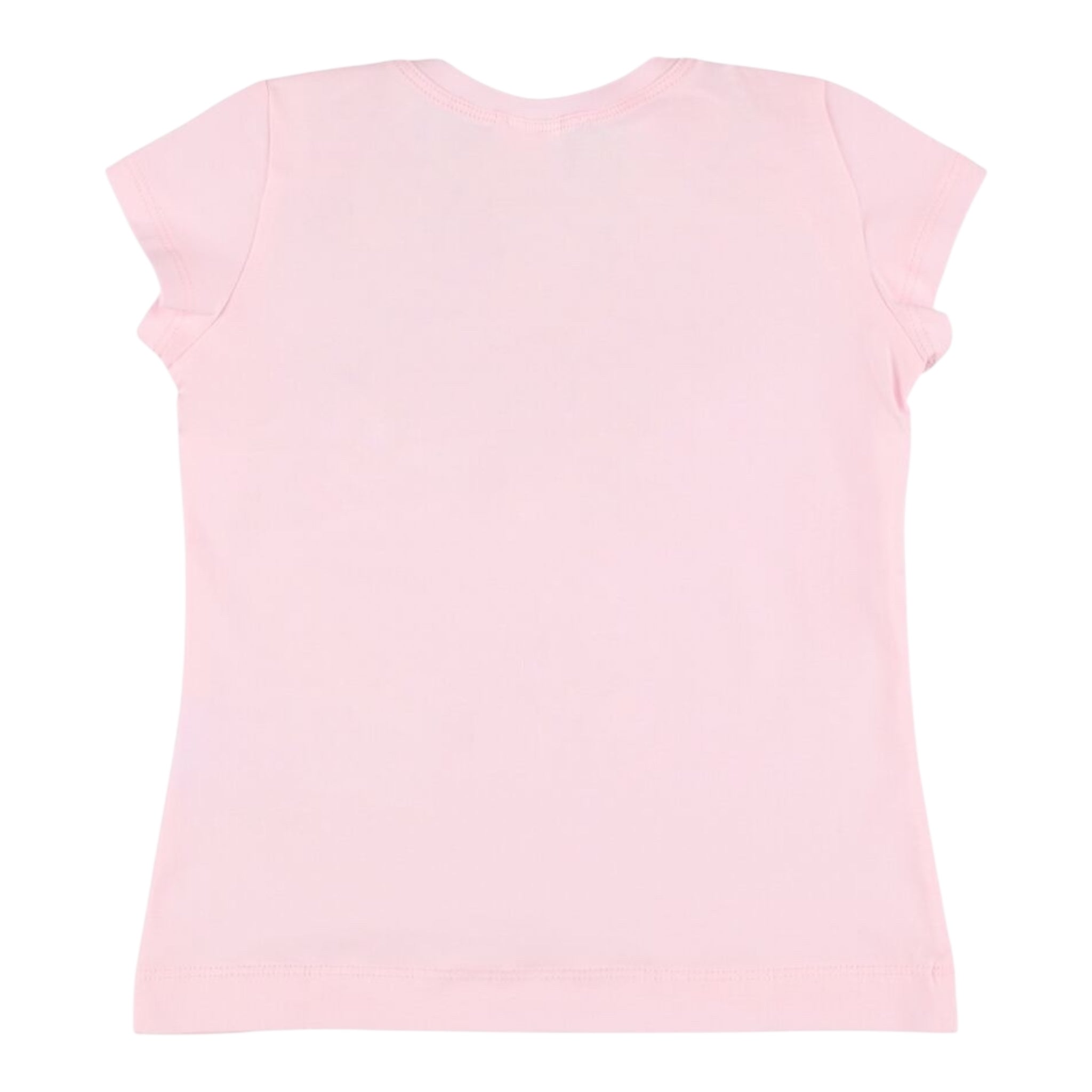 Monnalisa T-Shirt Girocollo Tinta Unita con Applicazioni per Bambina 11E628 ROSA MONNALISA 