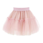 Monnalisa Gonna Tinta Unita con Tulle per Bambina 17EGONX ROSA MONNALISA 
