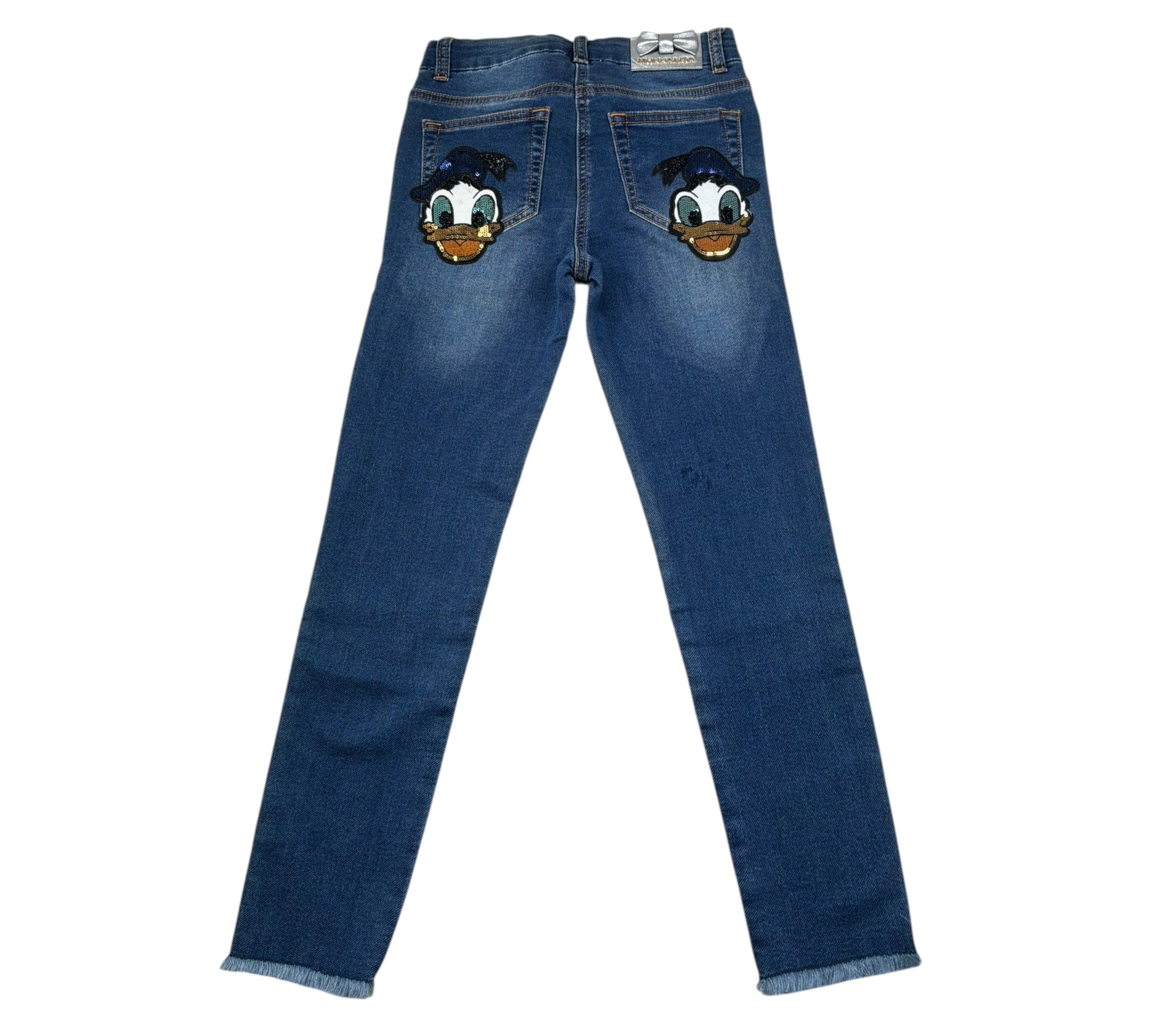 Monnalisa Jeans Tinta Unita con Brillantini per Bambina 191405R4 BLU MONNALISA 