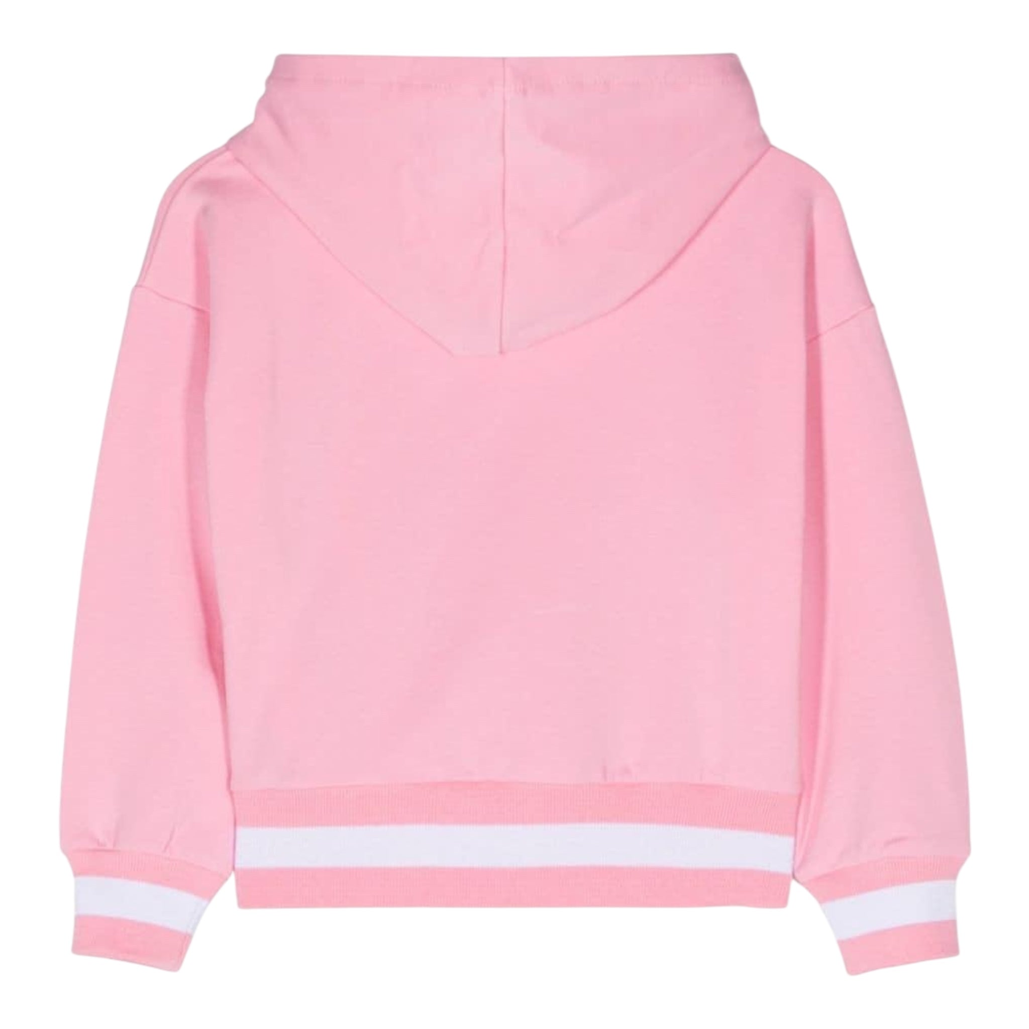 Monnalisa Felpa Tinta Unita con Cappuccio E Stampa Barbie per Bambina 19C637 ROSA MONNALISA 
