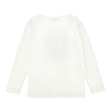 Monnalisa Shirt Girocollo Tinta Unita con Stampa per Bambina 19D612J BIANCO MONNALISA 