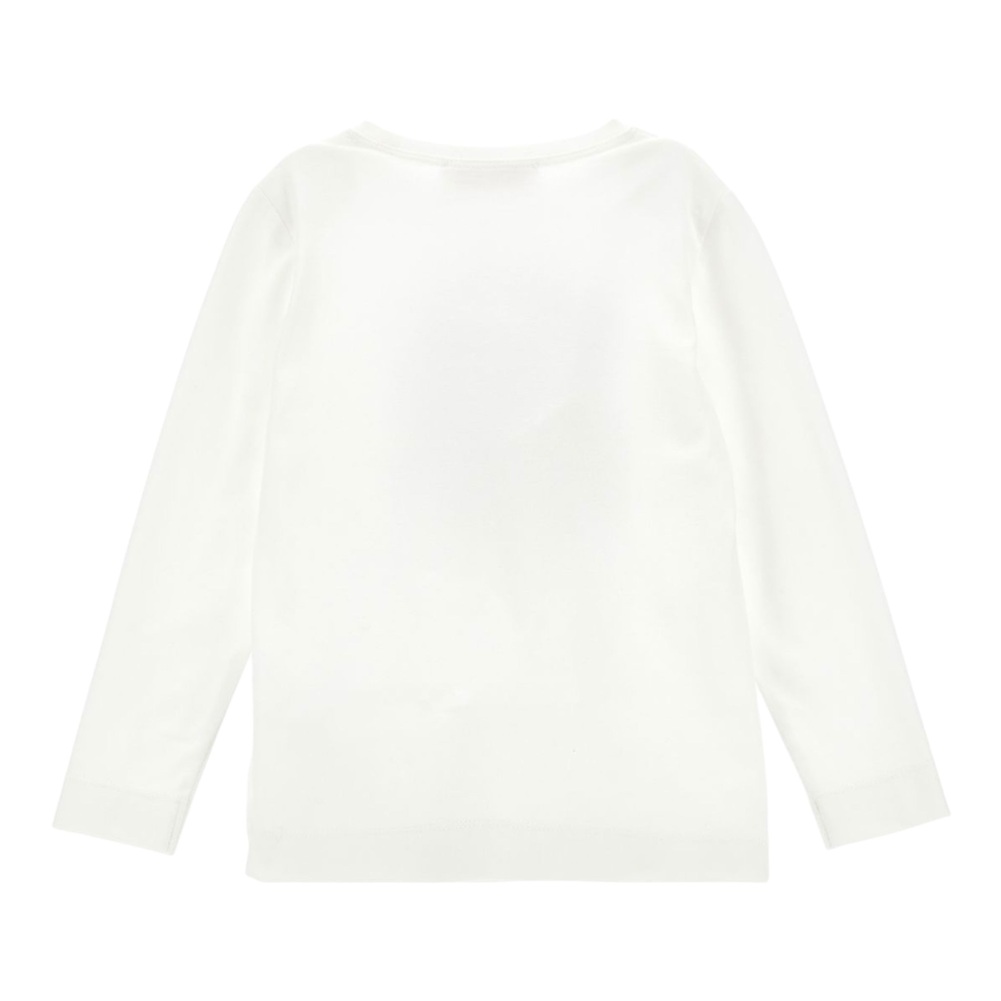 Monnalisa Shirt Girocollo Tinta Unita con Stampa per Bambina 19D612J BIANCO MONNALISA 