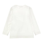 Monnalisa Shirt Girocollo Tinta Unita con Stampa per Bambina 19D632 BIANCO MONNALISA 