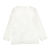 Monnalisa Shirt Girocollo Tinta Unita con Stampa per Bambina 19D632 BIANCO MONNALISA 