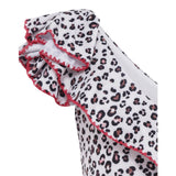 Monnalisa Costume Intero Tinta Unita con Fantasia Maculata per Neonata 19E084 BIANCO MONNALISA 