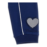 Monnalisa Pantalone Tinta Unita con Stampa Cuore per Bambina 19E405 BLU MONNALISA 