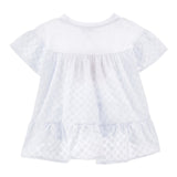 Monnalisa Maxi T-Shirt Girocolo Tinta Unita con Stampa per Bambina 19E625 BIANCO MONNALISA 