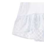Monnalisa Maxi T-Shirt Girocolo Tinta Unita con Stampa per Bambina 19E625 BIANCO MONNALISA 