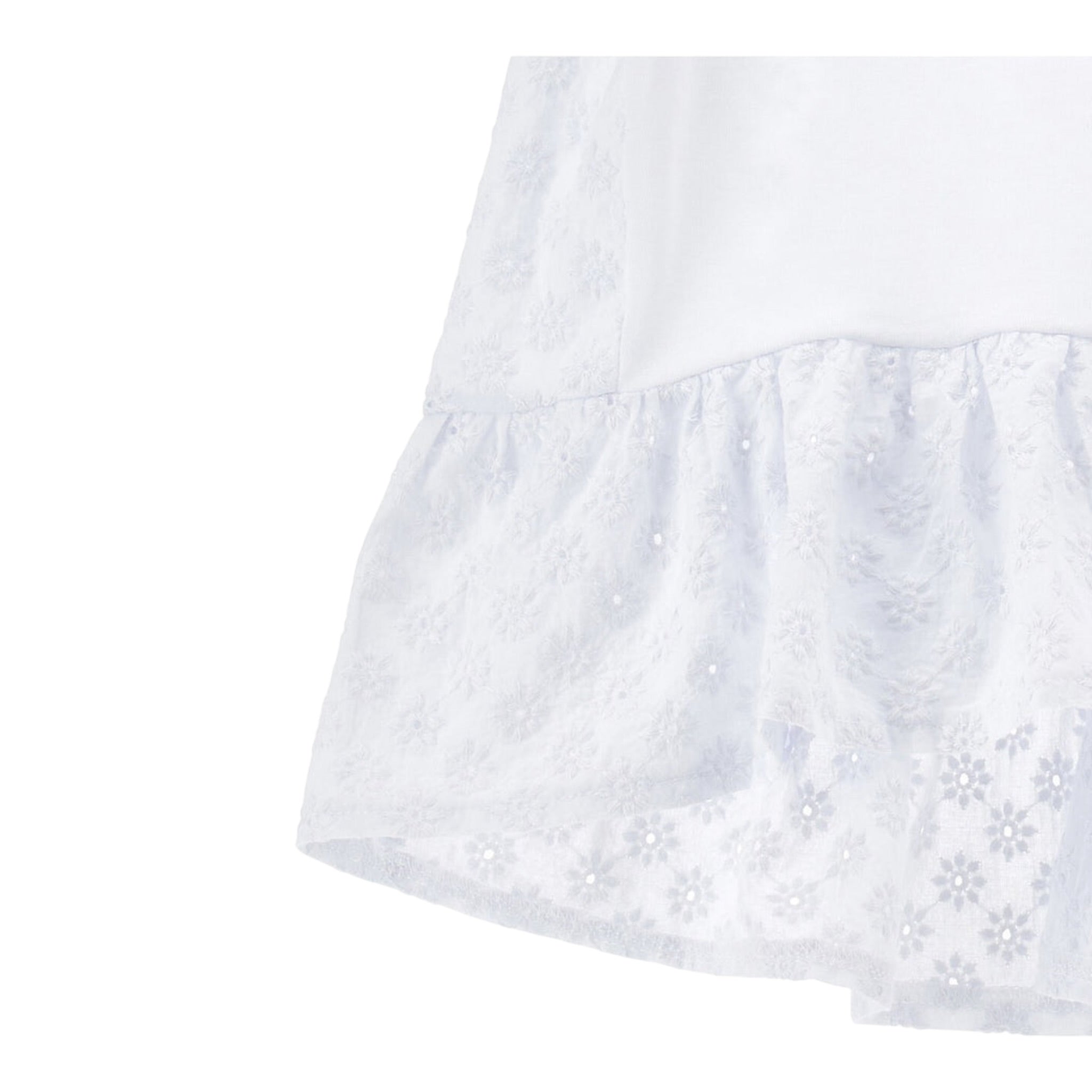 Monnalisa Maxi T-Shirt Girocolo Tinta Unita con Stampa per Bambina 19E625 BIANCO MONNALISA 