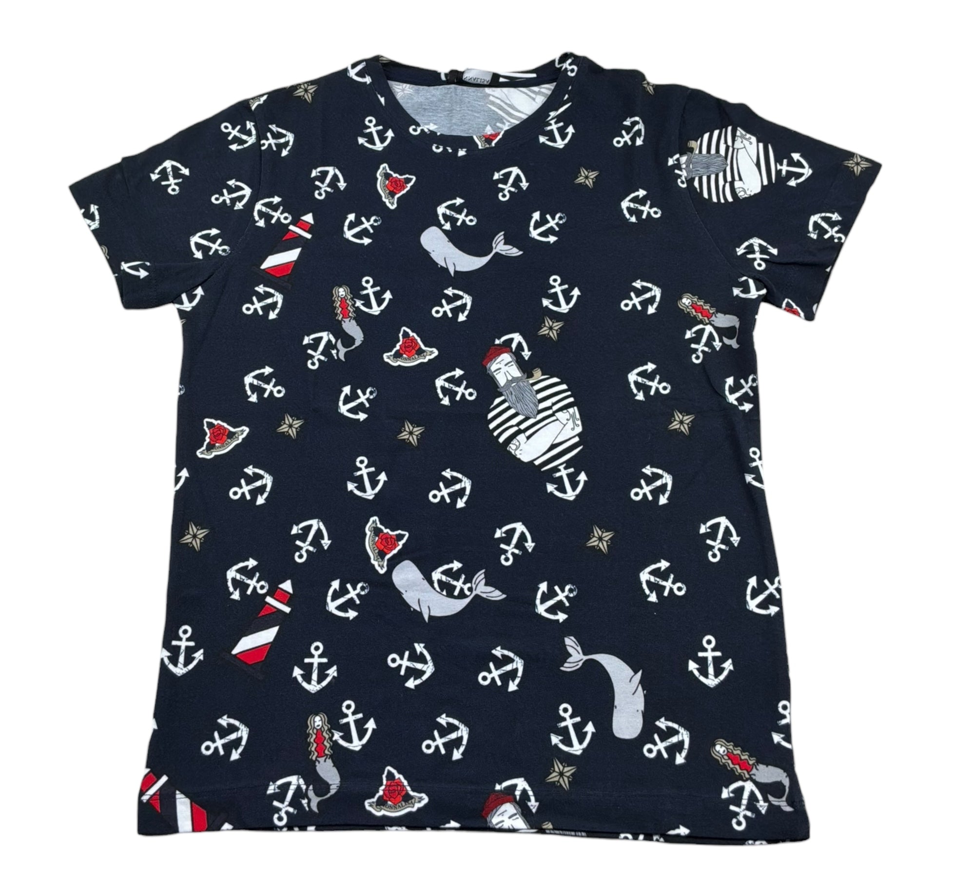 Monnalisa T-Shirt Girocollo Tinta Unita con Stampa per Bambino 253601 BLU MONNALISA 