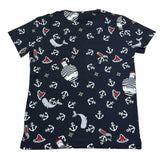 Monnalisa T-Shirt Girocollo Tinta Unita con Stampa per Bambino 253601 BLU MONNALISA 