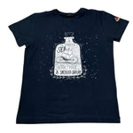 Monnalisa T-Shirt Girocollo Tinta Unita con Stampa per Bambino 253603 BLU MONNALISA 