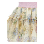 Monnalisa Gonna Tinta Unita In Tulle con Stampa Fiori per Neonata 31E702 GIALLO MONNALISA 