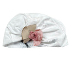 Monnalisa Cappello Tinta Unita con Applicazione per Neonata 355024 BIANCO MONNALISA 