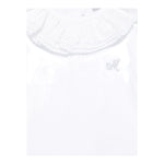Monnalisa Body Tinta Unita Mezza Manica con Rouches per Neonata 37E300 BIANCO MONNALISA 
