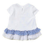 Monnalisa T-Shirt Girocollo Tinta Unita con Stampa per Neonata 399610 BIANCO MONNALISA 