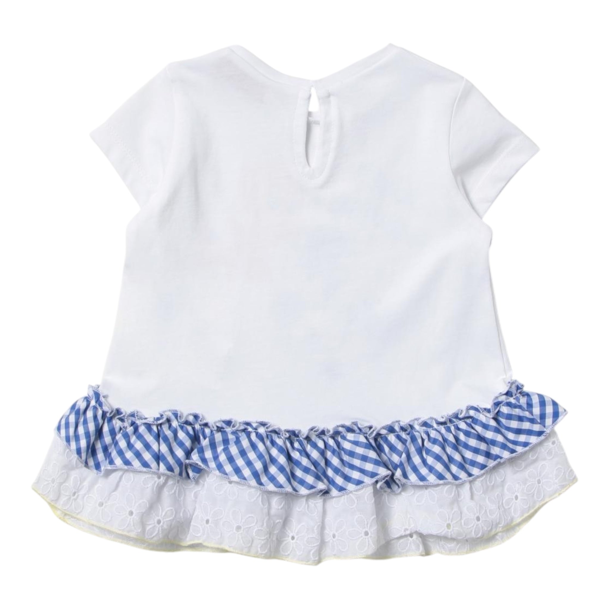 Monnalisa T-Shirt Girocollo Tinta Unita con Stampa per Neonata 399610 BIANCO MONNALISA 