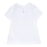Monnalisa T-Shirt Tinta Unita Girocollo con Stampa  per Bambina 39C604 BIANCO MONNALISA 