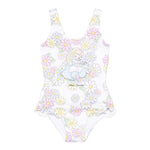 Monnalisa Costume Intero Tinta Unita con Stampa per Neonata 39E045 BIANCO MONNALISA 