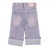 Monnalisa Jeans Tinta Unita con Applicazioni Rose per Neonata 39E400 ROSA MONNALISA 