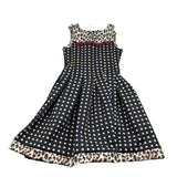 Monnalisa Abito Cerimonia Giromanica con Fantasia per Bambina 418906 NERO MONNALISA 