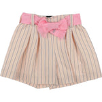 Monnalisa Short Tinta Unita con Cinturino per Bambina 419408 ROSA MONNALISA 
