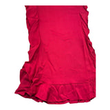 Monnalisa Abito Tinta Unita con Rouches per Bambina 711904 ROSSO MONNALISA 