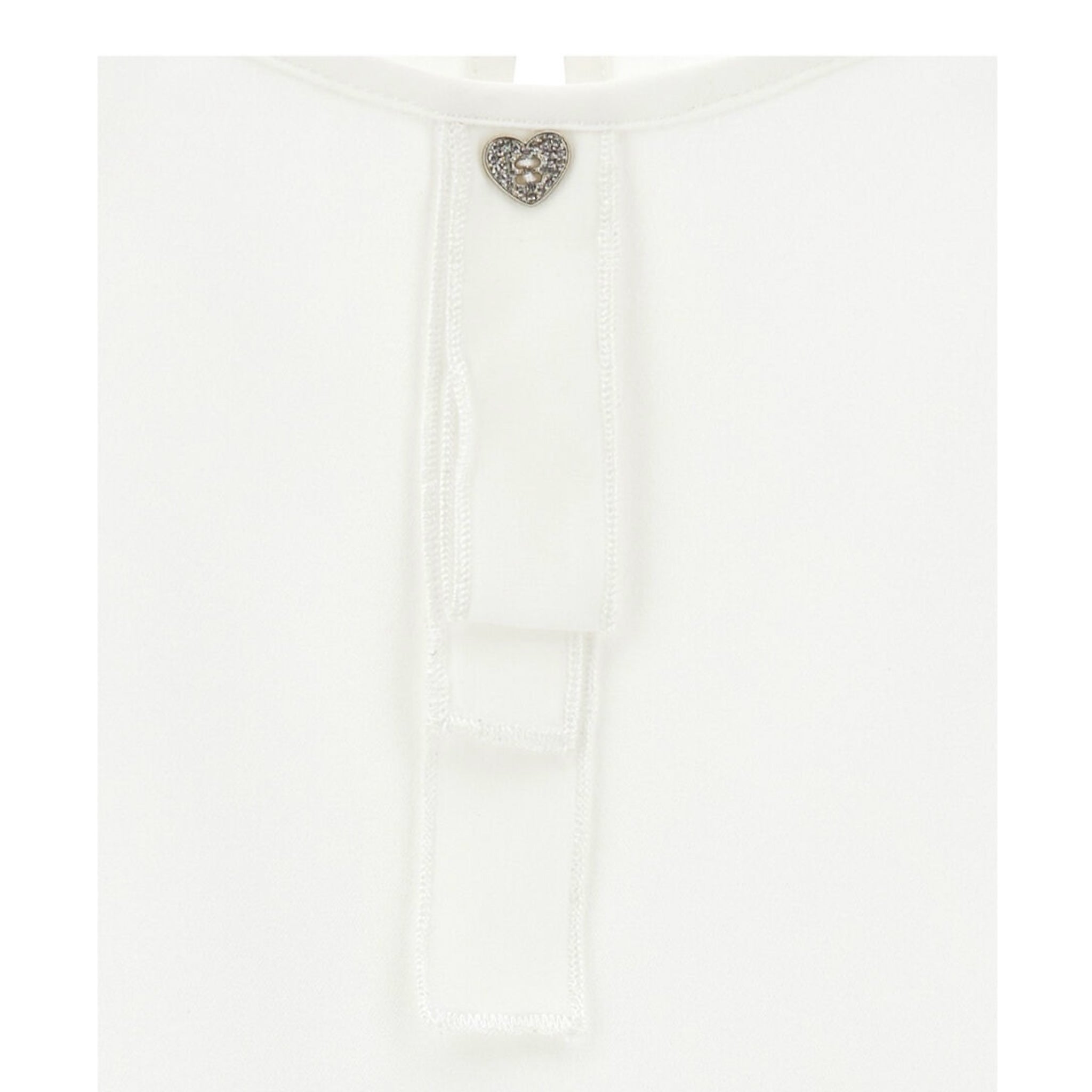 Monnalisa Camicia Mezza Manica Tinta Unita per Bambina 79E610X BIANCO MONNALISA 