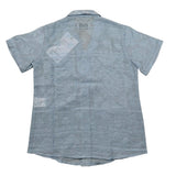 Mood_One Camicia Mezza Manica Tinta Unita con Ricami per Bambino 30199 AZZURRO MOOD_ONE 