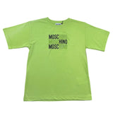 Moschino T-Shirt Girocollo Tinta Unita con Stampa per Bambino H5M05G VERDE MOSCHINO 