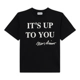 Moschino T-Shirt Tinta Unita con Stampa per Bambina HAM06R NERO MOSCHINO 