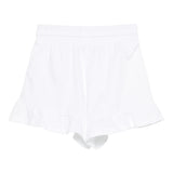 Moschino Short In Felpa Tinta Unita con Stampa per Bambina HAQ014L BIANCO MOSCHINO 