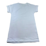 Moschino Abito Tinta Unita Mezza Manica con Stampa per Bambina HAV0EA BIANCO MOSCHINO 