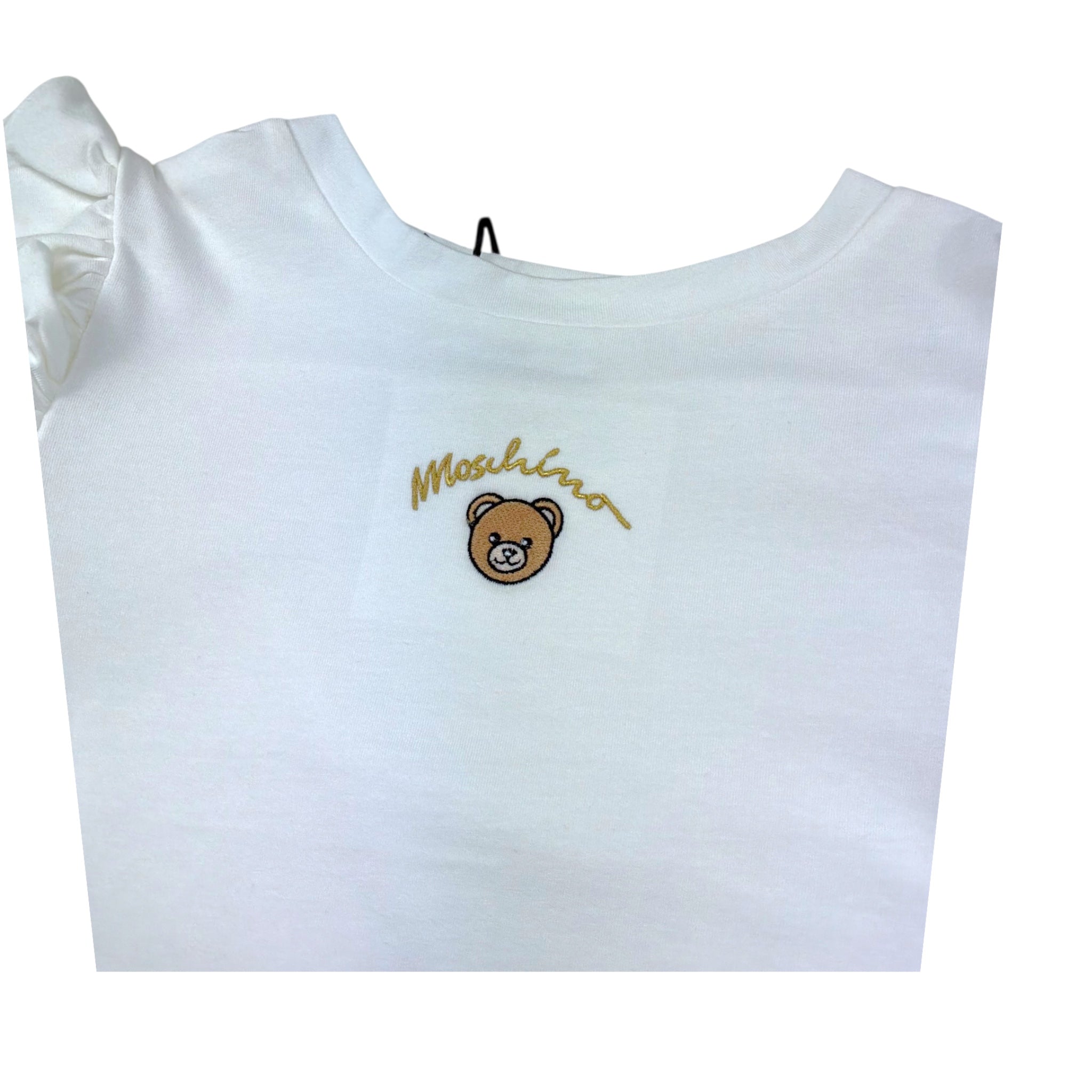 Moschino Completo 2 Pezzi T-Shirt-Gonna per Bambina HDG01R BAINCO/ROSA MOSCHINO 