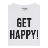 Moschino T-Shirt Girocollo Tinta Unita con Stampe per Bambino HDM06U BIANCO MOSCHINO 