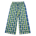 Moschino Pantalone Fantasia A Righe con Stampe Logo per Bambino HDP06Y BLU/VERDE MOSCHINO 