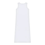 Moschino Abito Giromanica Tinta Unita con Stampa per Bambina HDV0G BIANCO MOSCHINO 