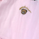 Moschino Abito Tinta Unita Mezza Manica per Bambina HDV0HJ ROSA MOSCHINO 