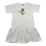 Moschino Abito Mezza Manica Tinta Unita con Stampa per Bambina HDV0HK BIANCO MOSCHINO 